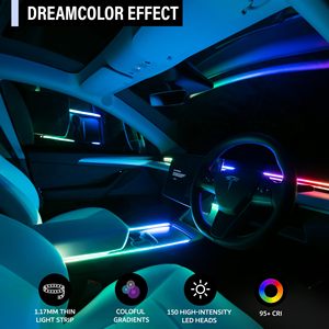 Add-On iç aydınlatma Dashboard & Center konsolu LED şeritler Tesla Model 3 Model Y için otomatik açma/kapama aksesuarları atmosfer ışıkları - Product Image 6