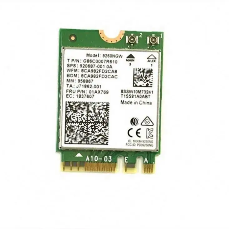 新しい9260NGWデュアルバンドAC9260 9260ac 1730Mbps 9260 ac Ble5.0ネットワークカードWifi PK 8265 7260 8260