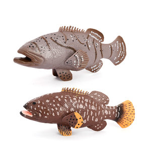 卸売固体PVCシミュレーションモデルフィギュア海の生き物魚ハタ動物置物おもちゃ