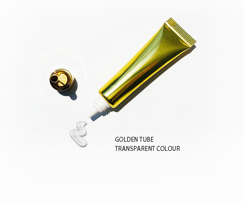 Tube doré avec crème transparente