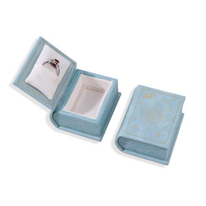 Секретная библиотечная кольцевая коробка винтажная подарочная коробка в стиле старой книги с откидной крышкой для открытия волшебного предложения - Product Image 4