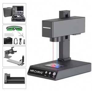 MR.CARVE Small Daja C2 20w Fiber Metal Rings Steel Bracelet Rotary Axis Laser Marking Machine <strong>Portable</strong> Laser Engraving Machine