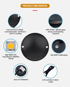 Top bán IP67 không thấm nước LED cảnh quan boong inground ánh sáng ngoài trời sàn vườn lõm bước chôn đèn thép không gỉ - Product Image 2