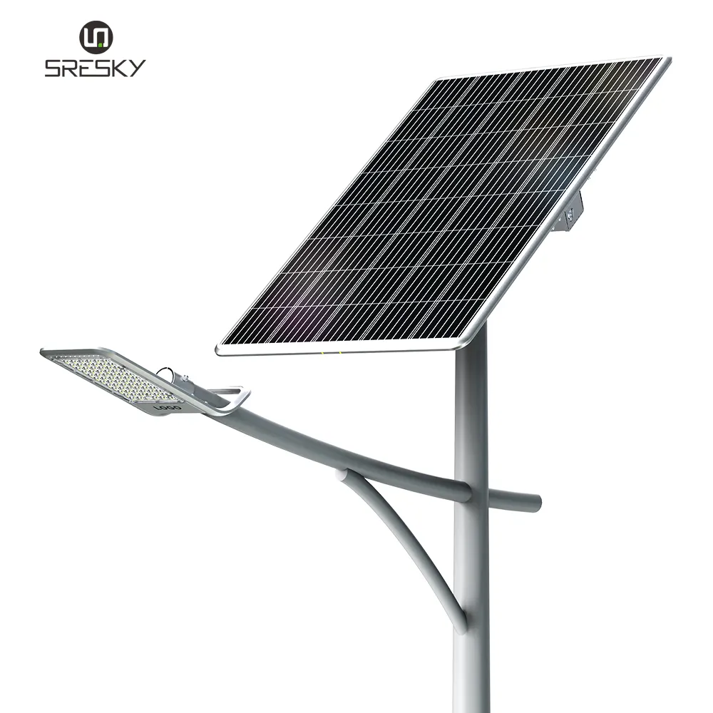 Panel de luz led solar para exteriores, lámpara de luz de calle de 40W-150W con función ajustable, alta calidad, nuevo diseño