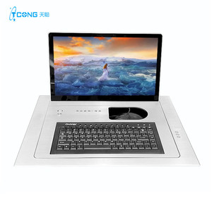 会議システムモニターフリッパー電動フリップアップLCDモニターリフト隠しコンピューターモニターリフト (リモコン付き) - Product Image 2