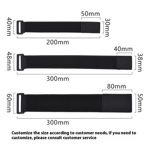 Banda elástica de nailon autoblocante Sujetador de bucle de gancho ajustable Cinta de bucle de gancho elástico para encuadernación/fijación y embalaje - Product Image 2