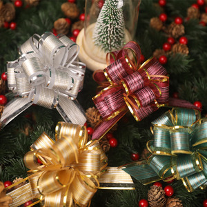 Three-dimensional Plastic Flower <strong>Tree</strong> Ball <strong>Pattern</strong> <strong>Ribbon</strong> Holographic Hot Christmas Holiday Decoration for Packaging Gift - Product Image 5
