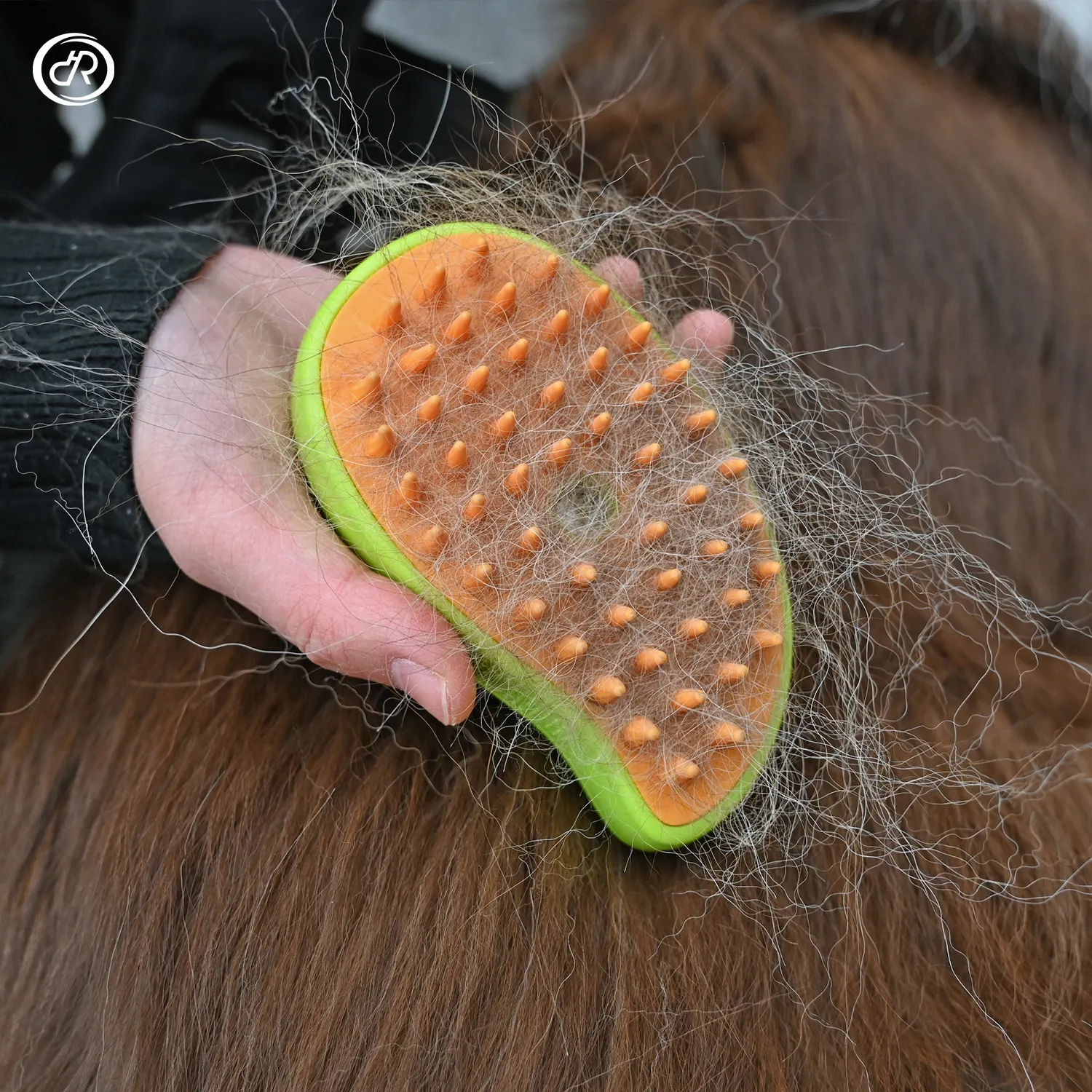Escova de vapor para cães e gatos, ferramenta de massagem de silicone 3 em 1 multifuncional, de fábrica recarregável, para limpeza de pêlos de animais de estimação