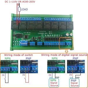 8-48ch Rs485 Npn Pnp Puerto de salida de entrada Interruptor de control remoto Plc Io Placa de expansión Din35 Modbus Rtu Módulo Dc 12V 24vWith Shell - Product Image 6