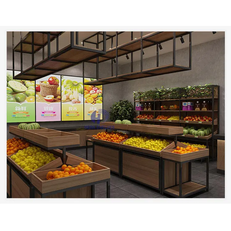 Frutta Cremagliera Supermercato Frutta e Verdura di Visualizzazione Cremagliera
