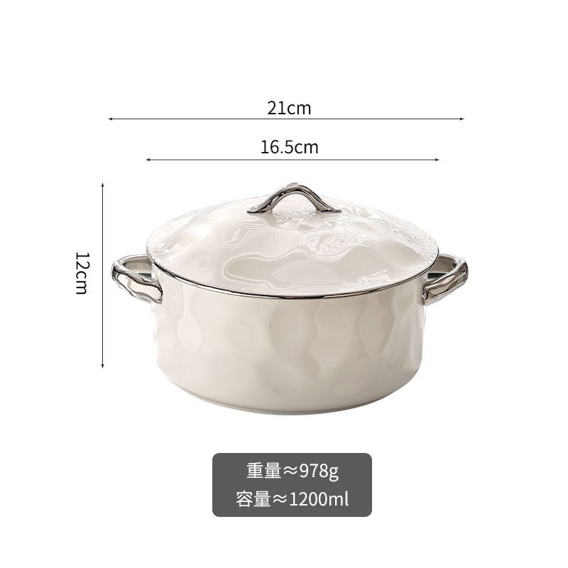 6.5 pouces blanc pot