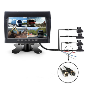 7-Inch Split DVR Monitor with <strong>4</strong>-Ways <strong>Reverse</strong> Camera AHD Image <strong>Sensor</strong> Traffic Surround Recorder Truck System Kit Vision Model