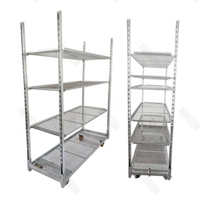 Corrosion Resistance Strong Not Easy to Rust Danish <strong>Trolley</strong> with Four-Wheel Rolling OEM Customizable Flower <strong>Trolley</strong> - Product Image 3