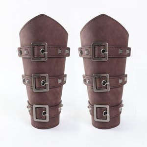 Leather Armguard <strong>Medieval</strong> With Buckle Arm Protector Leather Armor Cosplay Props <strong>Bow</strong> and Arrow Protector - Product Image 6