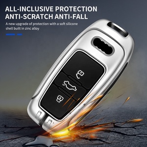 Her şey dahil Metal 3 düğmeler Audi A1 A3 A6 için spor tarzı araba anahtarı A6L Q2 Q3 Q7 TTS R8 S6 RS3 anahtarlık oto aksesuarları - Product Image 3