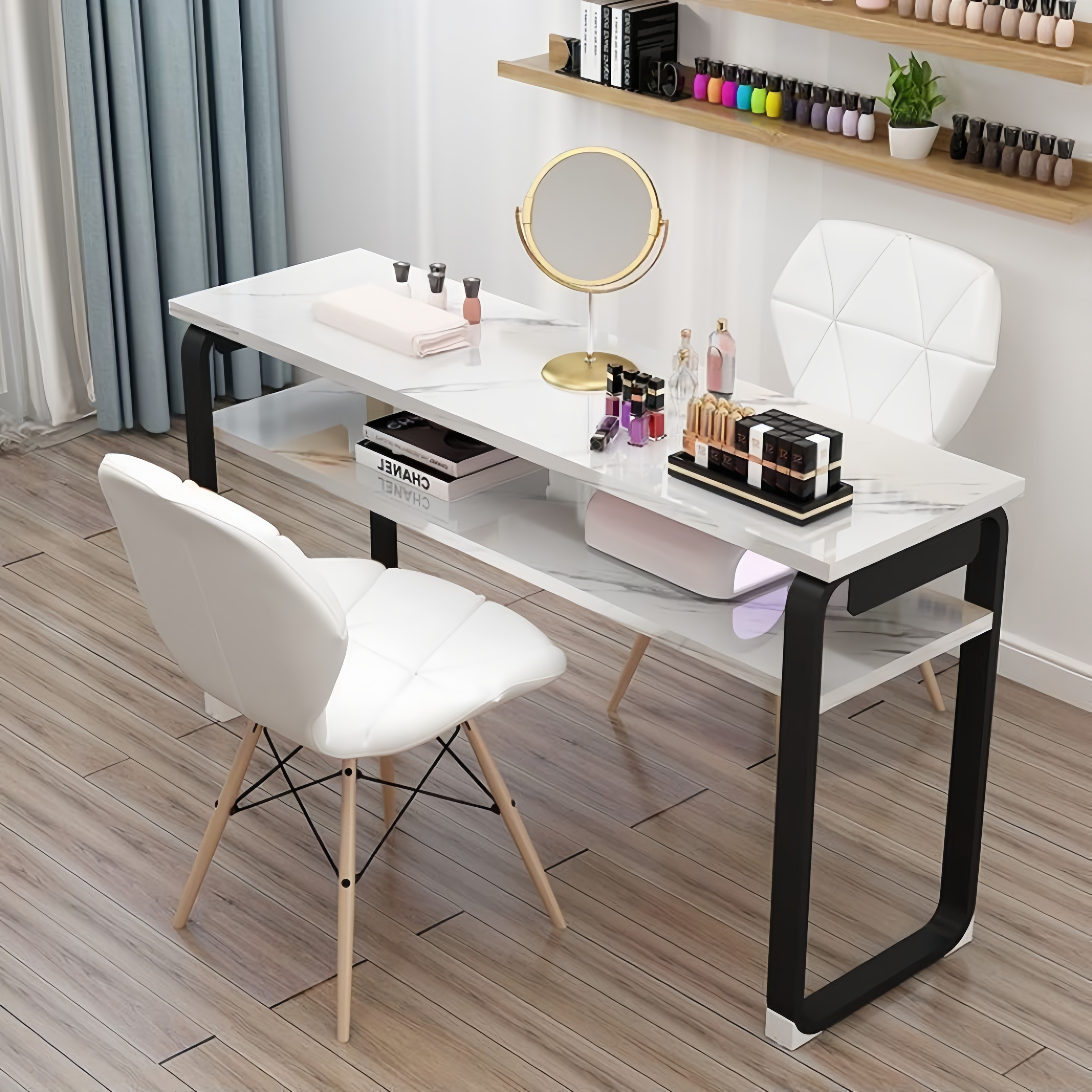 Table de manucure en bois, modèle D