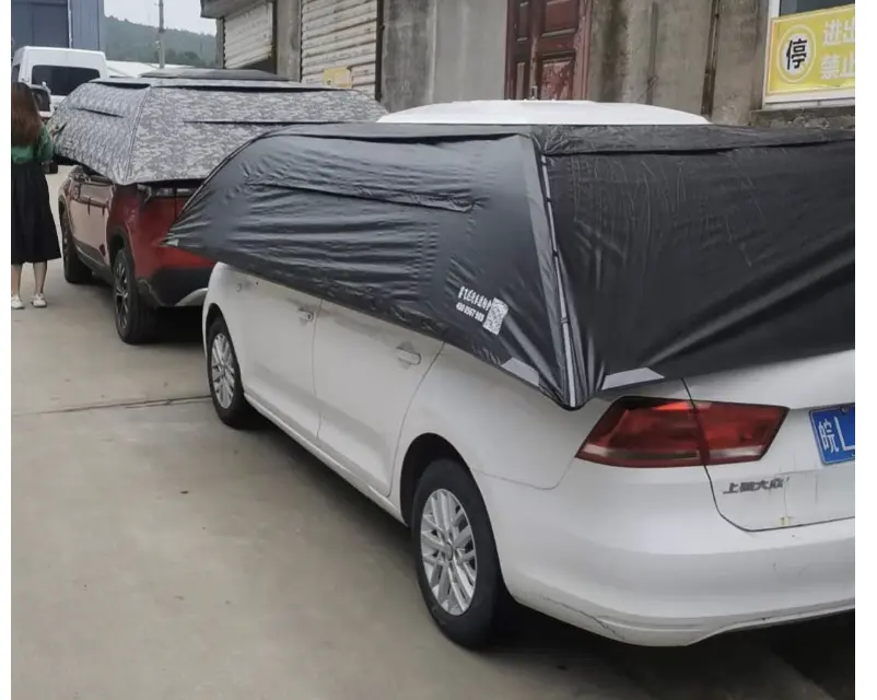 Araba çatı tente 4.2m 4.5m 4.9m Anti-Uv tam otomatik uzaktan kumanda katlanır çadır koruma gölgelik şemsiye araba kapakları
