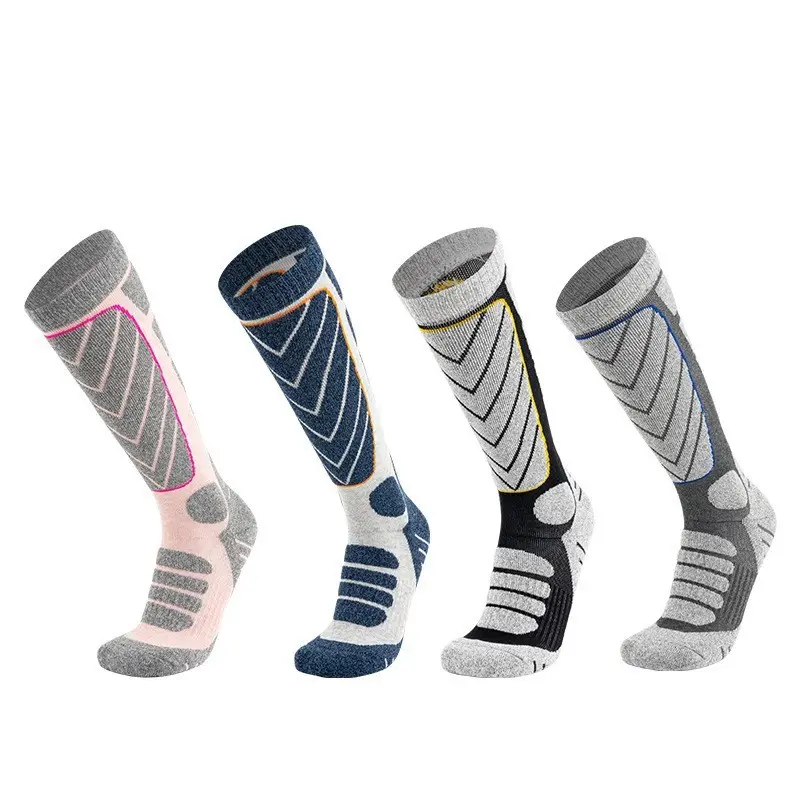 Male and Female Thickened Long Sweat-Absorbing Non-Slip Warm Professional Ski Socks
