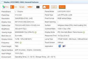Shenzhen Factory LM315WR1-SSA1 31.5&quot; 60Hz 3840x2160 4K UHD IPS <strong>Edp</strong> <strong>Interface</strong> <strong>LCD</strong> <strong>Display</strong> Screen LG <strong>Display</strong> Panel Replacement - Product Image 5