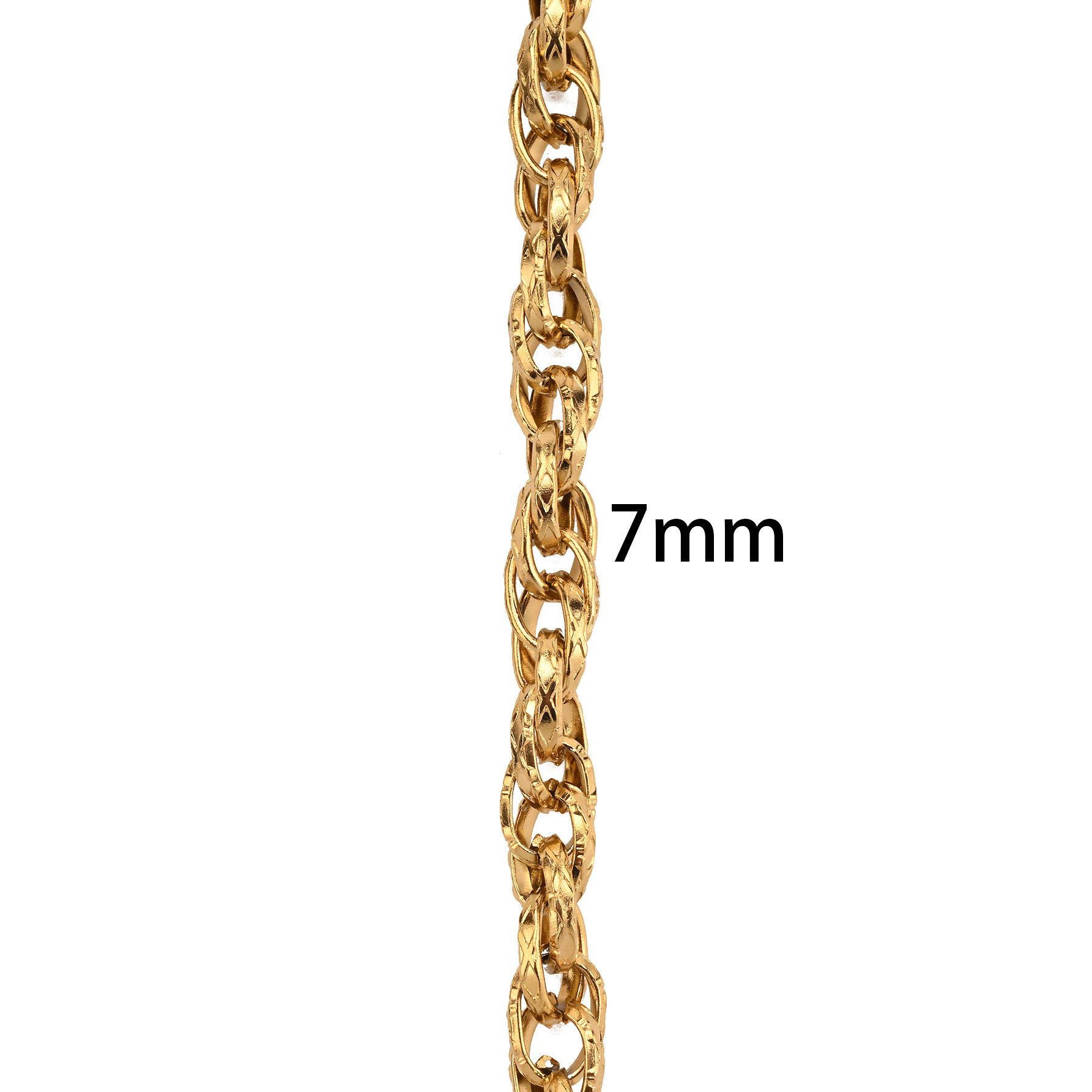 Double boucle à motif X 7 mm