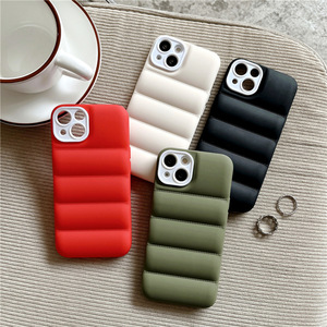 3D aşağı ceket TPU tasarım 2 in 1 kirpi telefon iPhone için kılıf 16 15 14 13 12 11 Pro Max XR X toplu şok geçirmez yumuşak kapak korumak - Product Image 3