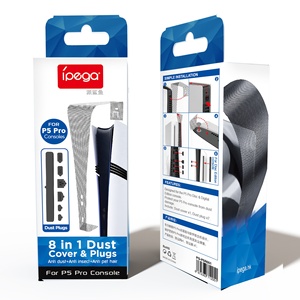 ชุดกันฝุ่น PG-P5R001สำหรับโปรคอนโซลมุ้งกันฝุ่นและปลั๊กอุปกรณ์เสริม PS5เกมที่จำเป็น