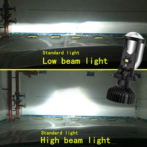 Left Hand Drive 70W 5500K <strong>LED</strong> H4 Headlamp Retrofit High Low Light H4 9003 <strong>LED</strong> Mini Bi-<strong>LED</strong> Projector Headlight Len for Motorcycle - Product Image 6