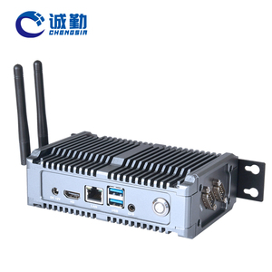 定制人工智能边缘计算物联网行业嵌入式电脑盒超125H 155H核心N100 N300 DDR5 1Lan POE 2Com紧凑型无风扇电脑