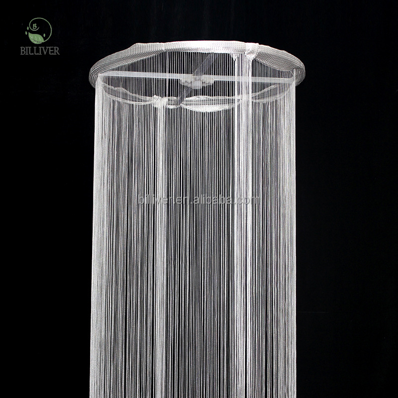 แหวนวงกลม D60CM + ม่านลวด2เมตรสีขาว