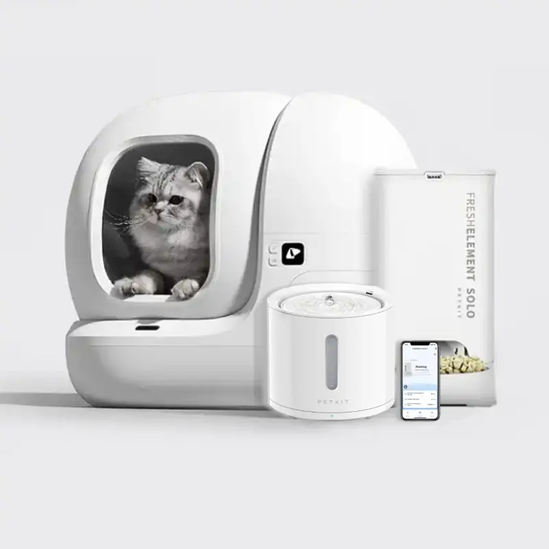 Petkit Smart Three Brothers Litière automatique pour chat Toilette Max Litière surdimensionnée Autonettoyante pour chat