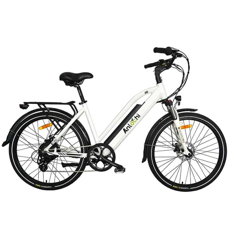 ANLOCHI 26 인치 단계 통해 여성 전기 자전거 36V250W 고성능 전기 오토바이 성인