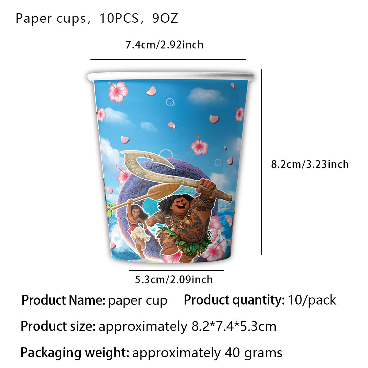 tasses bleues 10 pièces