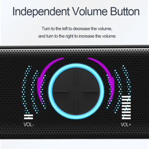 Venta caliente Honk Mini USB Speaker 2W Potencia de salida para computadora personal Laptop RGB LED Lighting DC Power Woofer Interfaz de audio - Product Image 4