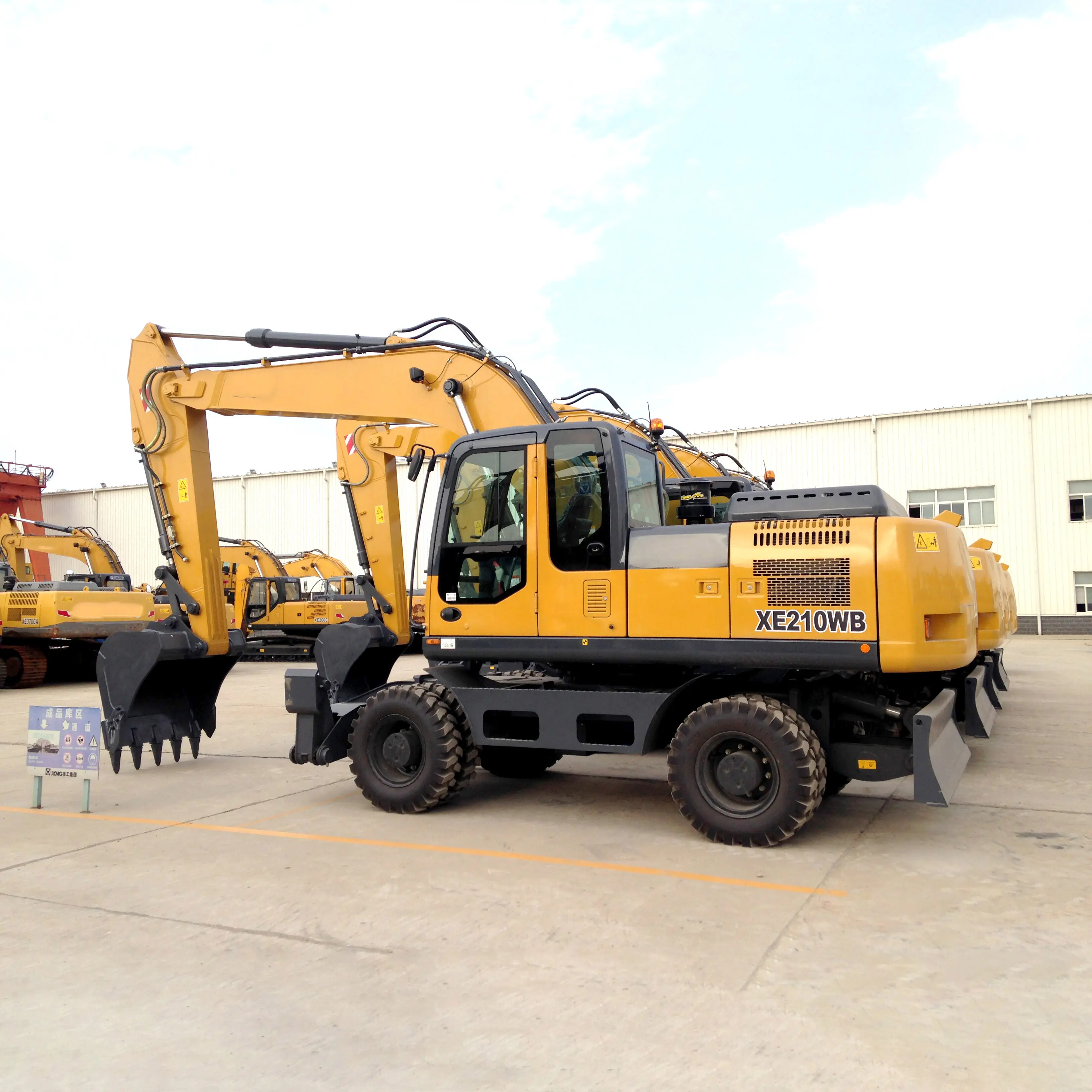 New XE210WLL 0.5m3 bucket 20ton hydraulic wheel excavator with parts for sale