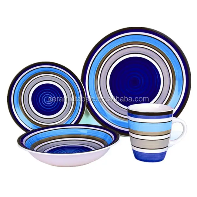 Nuovo design Bolive Peru luxury vajilla set di stoviglie royal bone fine china 16 pz pittura set cena per ristorante