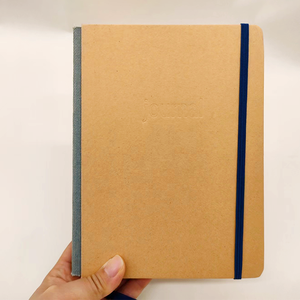 定制牛皮纸硬皮圆点日记本刨床笔记本日记本带松紧带 - Product Image 4