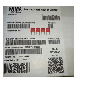 Supply new original audio signal <strong>source</strong> <strong>input</strong> coupling red Weima correction capacitor Wima mks2 100nF 104 100V 0.1uF - Product Image 1