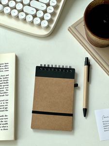 Pequeña Oficina contabilidad escritura simple impreso personalizado bolsillo espiral cuaderno diario Mini Bloc de notas con bolígrafo - Product Image 5