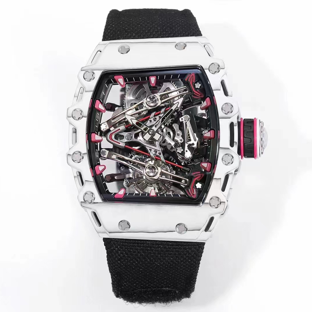 White Dial Black Nylon Band
