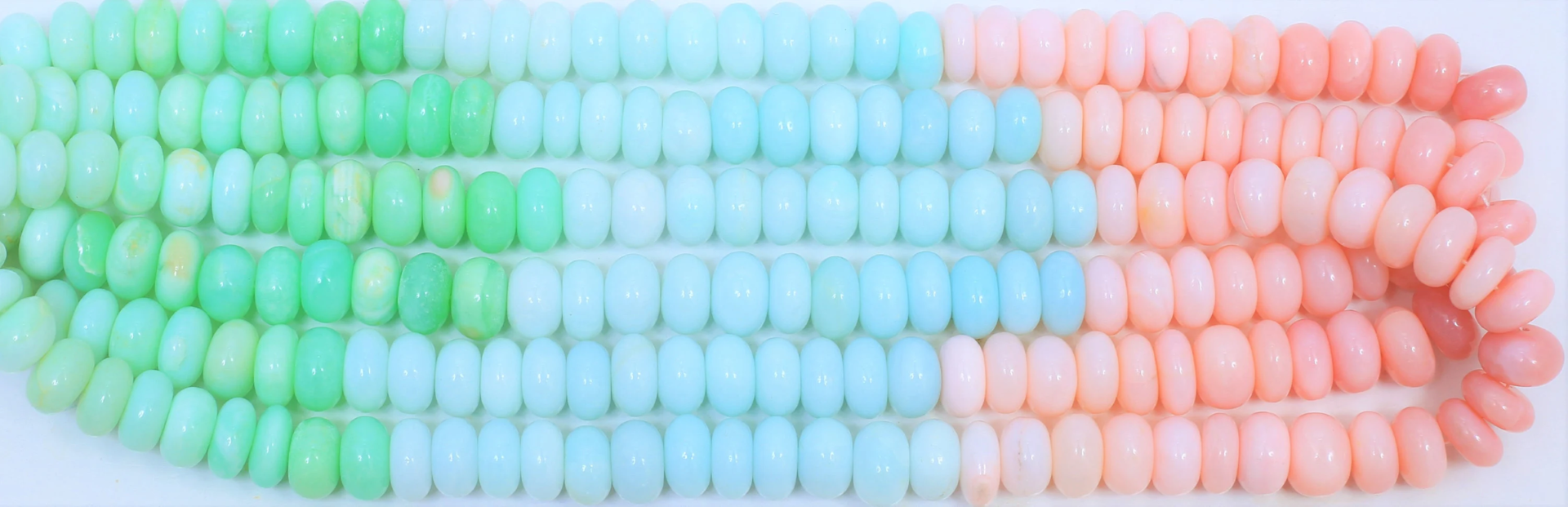Pink, Green, Sky blue