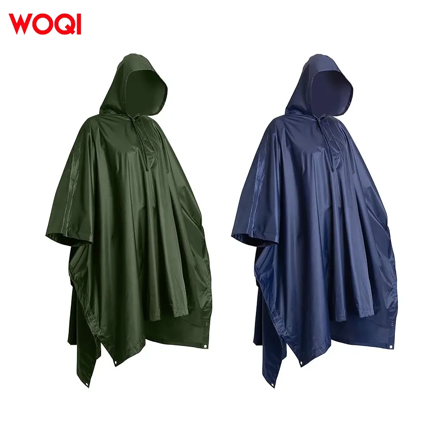 WOQI heavy-duty raincoat for backpacks, adult waterproof lightweight raincoat, camping emergency raincoat