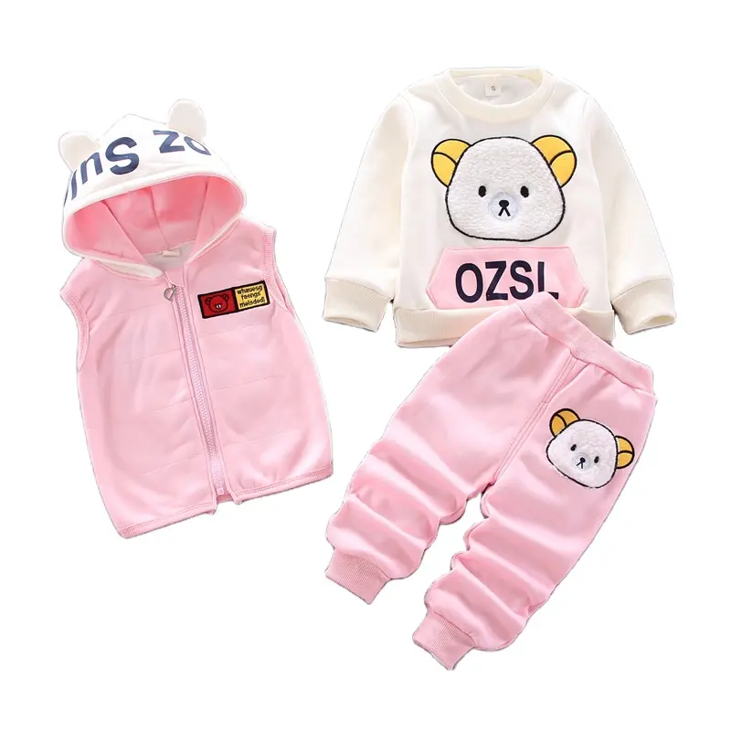 Conjunto de ropa para bebé, suéter grueso de terciopelo, versión coreana
