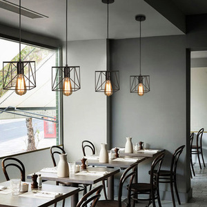 Custom Retro-<strong>style</strong> Iron Hexagonal Star Cage Lighting Fixtures Home Decoration Accessories Corridor LED <strong>Small</strong> Ceiling <strong>Lamps</strong> - Product Image 4