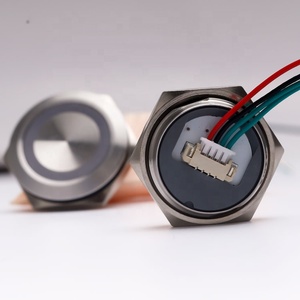 Indicatore luminoso antivandalo da 22mm impermeabile IP67 led in metallo 6V 12V 24V 110V 220V pulsante interruttore spst momentaneo illuminato - Product Image 5