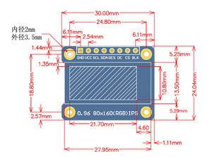0.96 pollici PMoled Micro OLED Display modulo 12864 4-Pin fori I2C IIC seriale SSD1306 controllo monocromatico 128x64 1 pezzo AMOLED