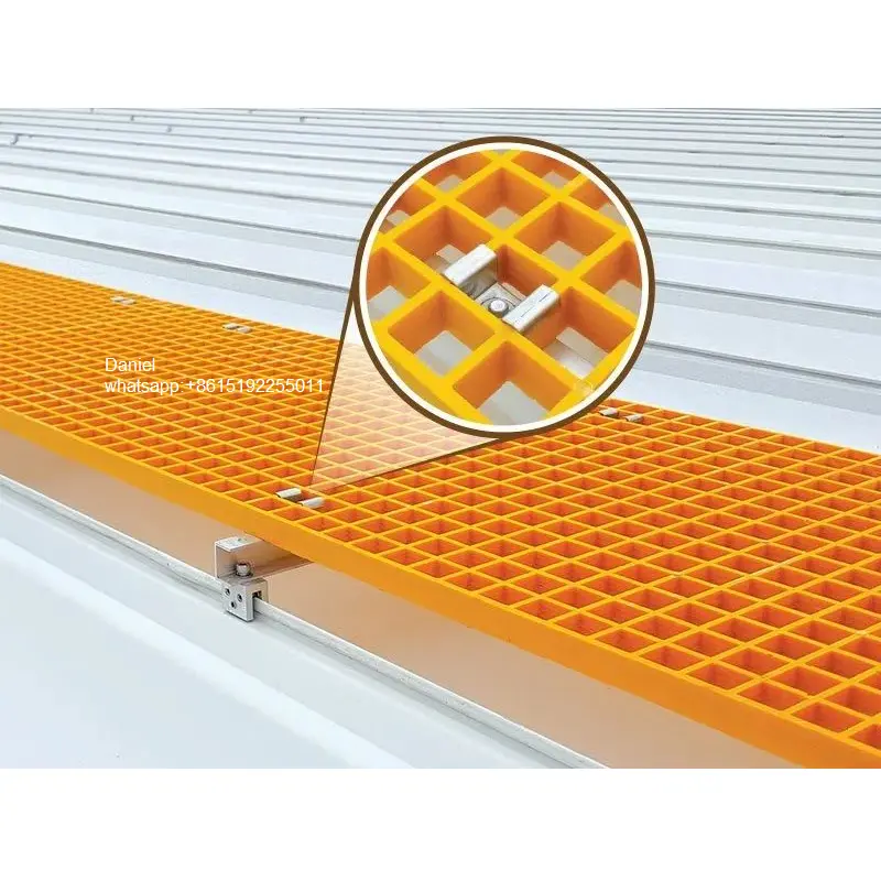 Passarela de fibra de vidro para telhado solar de fibra de vidro