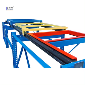 Sistema de estantería deslizante para almacén de comercio electrónico, estantería de almacenamiento industrial de empuje automático, estantería de palés selectiva de alta densidad