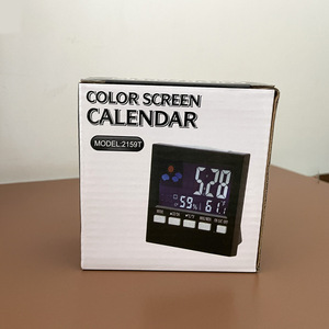 หน้าจอแสดงผลพยากรณ์อากาศ LED นาฬิกาปลุกดิจิตอลจอ LCD อุณหภูมิและความชื้นควบคุมด้วยเสียงได้ด้วยเสียงเตือนเวลากลางคืน - Product Image 6