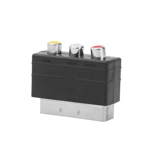 21Pin <strong>Scart</strong> Adaptor AV Block <strong>to</strong> 3 <strong>RCA</strong> Phono Composite S-Video with In/out Switch <strong>Scart</strong> Adaptor AV Block - Product Image 1