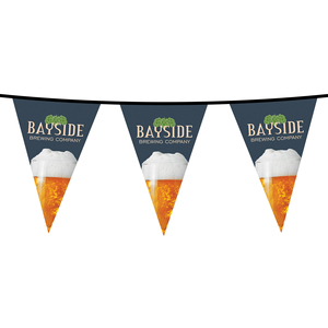 Heavy Duty Custom Beer Publicidad Signo Cadena Bandera Banderines Triángulo A todo color Bunting Banner - Product Image 3